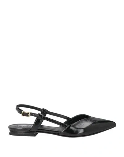 Fabi Woman Ballet Flats Black Size 8 Leather