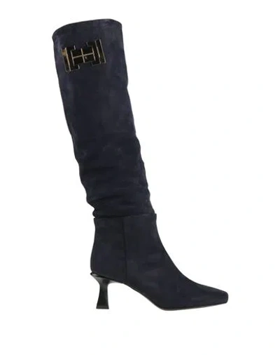 Fabi Woman Boot Midnight Blue Size 8 Leather