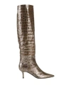 Fabi Woman Boot Gold Size 7 Leather In Green
