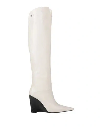 Fabi Woman Boot Off White Size 7 Leather