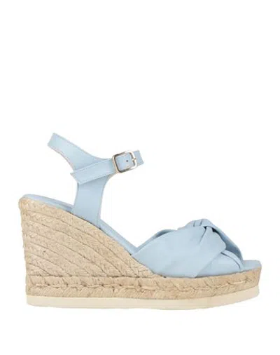Fabi Woman Espadrilles Sky Blue Size 11 Leather