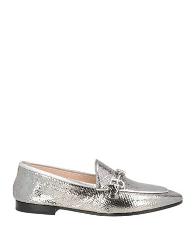 Fabi Woman Loafers Gunmetal Size 8.5 Leather In Multi