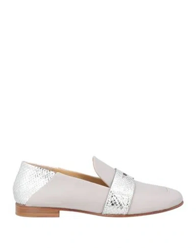 Fabi Woman Loafers Light Grey Size 6 Leather