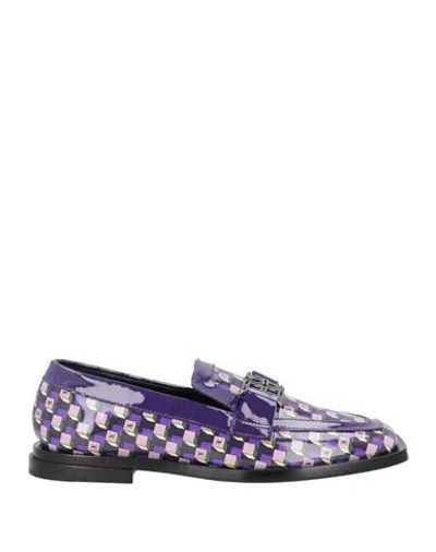 Fabi Woman Loafers Purple Size 7 Soft Leather