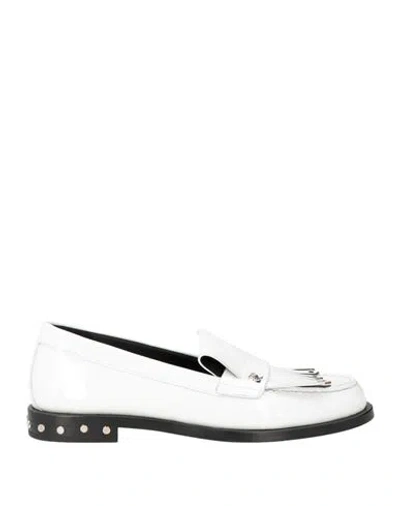 Fabi Woman Loafers White Size 7 Leather In Multi