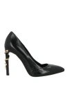 Fabi Woman Pumps Black Size 8 Leather In Black