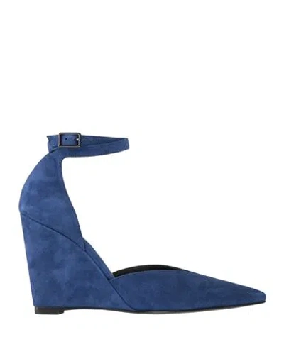 Fabi Woman Pumps Blue Size 8 Leather