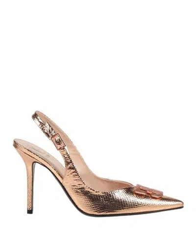 Fabi Woman Pumps Copper Size 7 Leather In Pink