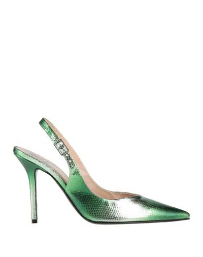 Fabi Woman Pumps Lime Green Size 9 Leather
