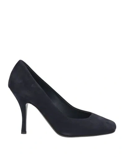 Fabi Woman Pumps Midnight Blue Size 6.5 Leather