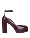 Fabi Woman Pumps Plum Size 10 Leather In Purple