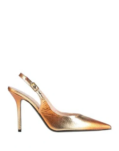 Fabi Woman Pumps Rust Size 8.5 Leather In Red