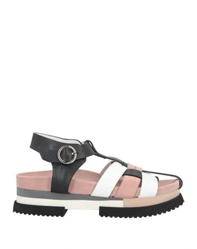 Fabi Woman Sandals Black Size 10 Leather