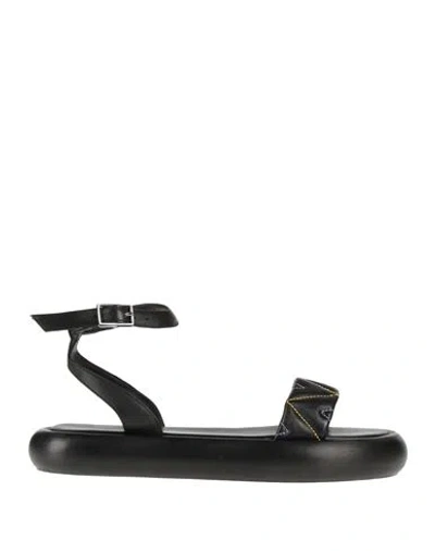 Fabi Woman Sandals Black Size 11 Leather