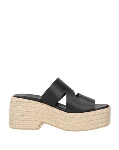 Fabi Woman Sandals Black Size 8 Leather