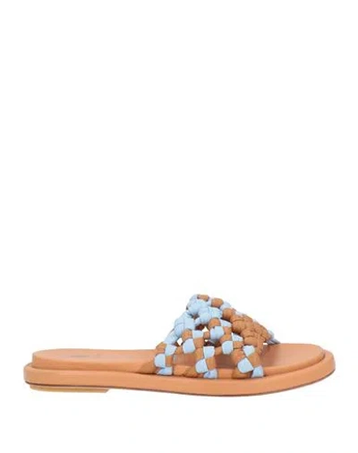 Fabi Woman Sandals Light Brown Size 10 Leather In Neutral