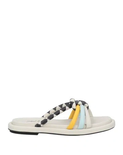 Fabi Woman Sandals Off White Size 6.5 Leather