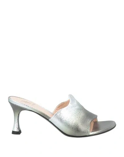 Fabi Woman Sandals Silver Size 6 Leather
