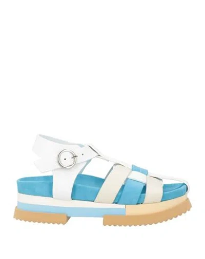 Fabi Woman Sandals White Size 11 Leather