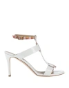 Fabi Woman Sandals White Size 8 Leather
