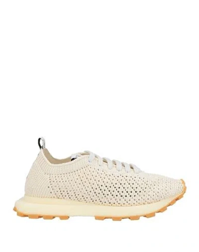 Fabi Woman Sneakers Cream Size 7 Textile Fibers In Neutral