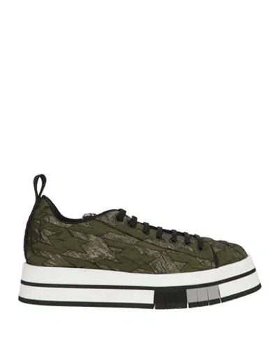 Fabi Woman Sneakers Military Green Size 7 Textile Fibers