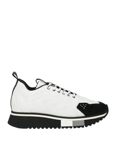 Fabi Woman Sneakers White Size 10 Leather, Textile Fibers