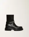Fabiana Filippi Biker Boots In Calf Leather In Black