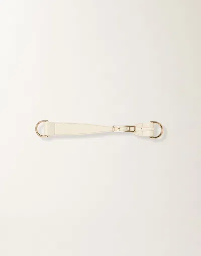 Fabiana Filippi Calf Leather Scarf Handle In Yellow