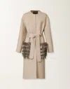Fabiana Filippi Double-faced Wool And Cashmere Coat In Sand