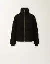 Fabiana Filippi Down Jacket In Wool And Silk With Sequins In Black