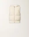 Fabiana Filippi Down Gilet In Wool And Silk With Sequins In White