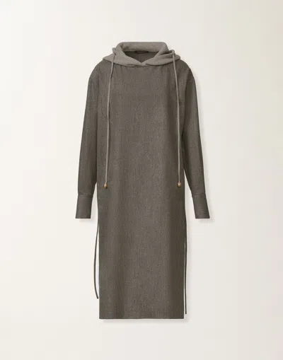 Fabiana Filippi Dress In Flannel In Gray