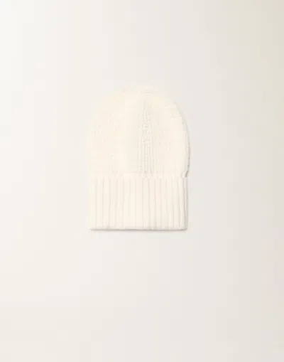 Fabiana Filippi Wool And Silk Hat With Sequins In White