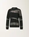 Fabiana Filippi Sweater In Platinum And Mohair In Black