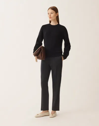 Fabiana Filippi Sweater In Platinum In Black