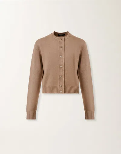 Fabiana Filippi Cardigan In Platinum In Brown