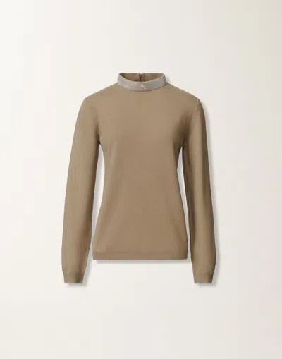 Fabiana Filippi Platinum Sweater In Brown