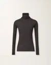 Fabiana Filippi Ribbed Turtleneck Sweater In Gray