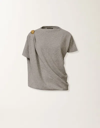Fabiana Filippi Sweater In Platinum In Brown