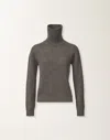 Fabiana Filippi Turtleneck Long-sleeve Sweater In Gray