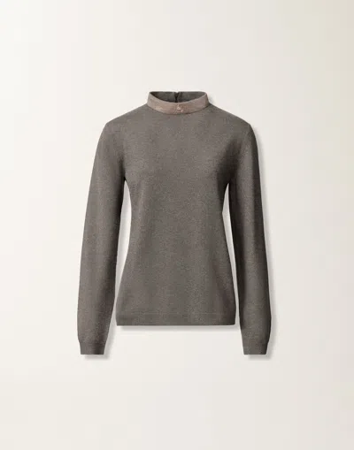 Fabiana Filippi Platinum Sweater In Gray