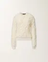 Fabiana Filippi Textured Round-neck Sweater In Neutral