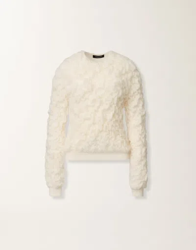 Fabiana Filippi Textured Round-neck Sweater In Neutral