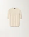 Fabiana Filippi Relaxed Fit Short-sleeved Knit Top In White