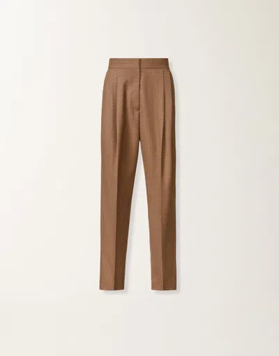 Fabiana Filippi Prince Of Wales Trousers In Brown