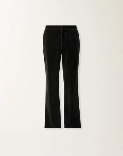 Fabiana Filippi Montefalco Trousers In Velvet In Black