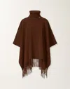 Fabiana Filippi Cape In Platinum In Brown