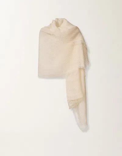 Fabiana Filippi Linen Stole With Sequins In Green