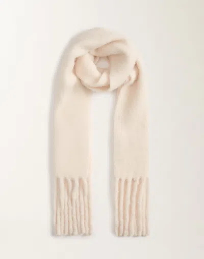 Fabiana Filippi Long Alpaca Wool Scarf In White